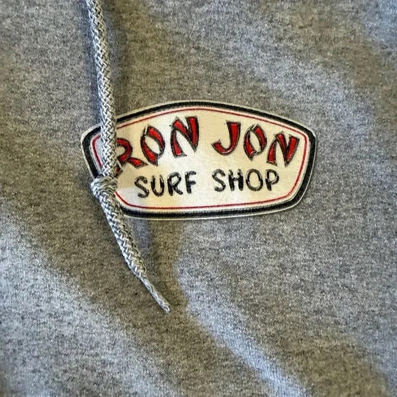 Ron Jon Surf Shop hoodie Gray Size S Y2K Surf Style - Picture 2 of 5